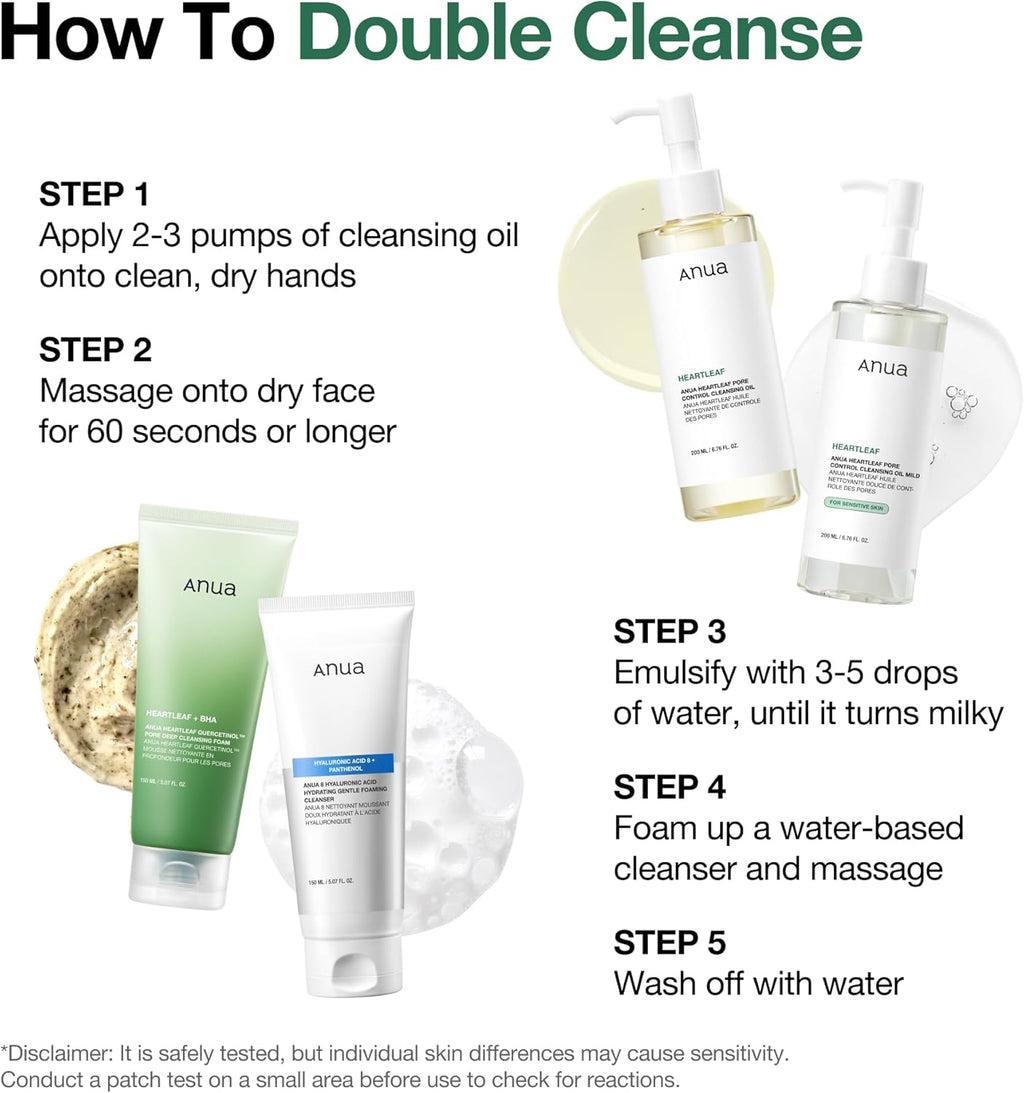 Heartleaf Pore Control Cleansing Oil, Oil Cleanser for Face, Makeup Blackhead Remover, Korean Skin Care 6.76 Fl Oz(200Ml) (Original)