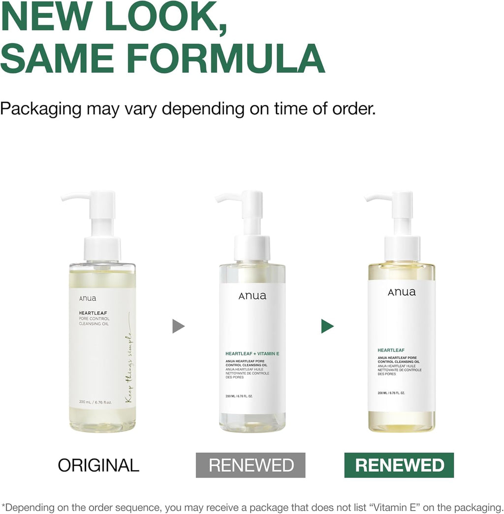 Heartleaf Pore Control Cleansing Oil, Oil Cleanser for Face, Makeup Blackhead Remover, Korean Skin Care 6.76 Fl Oz(200Ml) (Original)