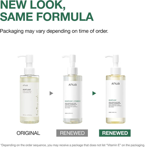 Heartleaf Pore Control Cleansing Oil, Oil Cleanser for Face, Makeup Blackhead Remover, Korean Skin Care 6.76 Fl Oz(200Ml) (Original)